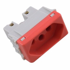 Modulo Liz/lux2 Tramontina Tom 2P+T 20A Verm 57115/033