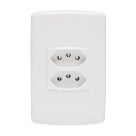 Tomada Duale Up Iriel 2P+T 10A Duplex 852012